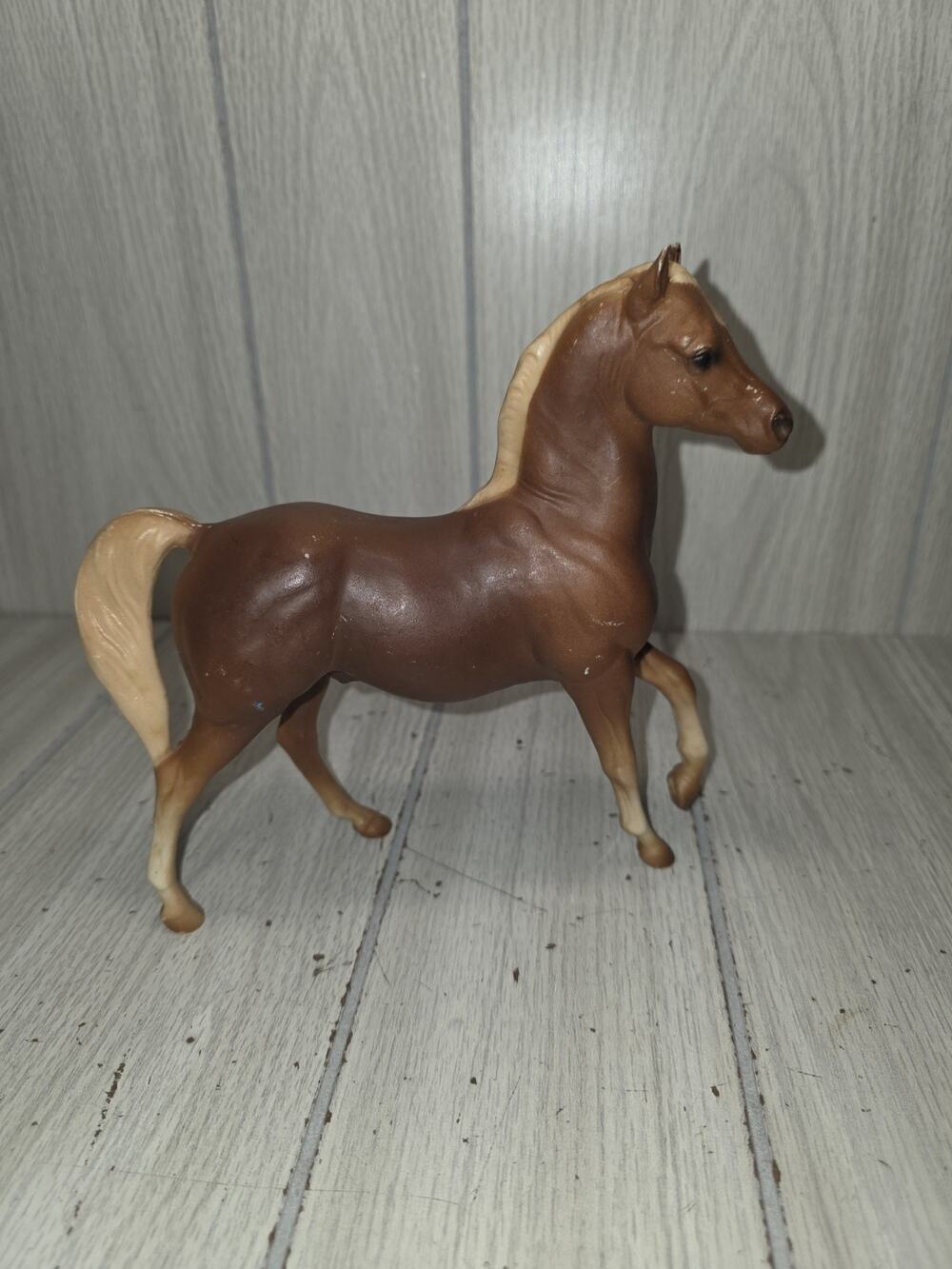 Vtg Breyer Tan Pony Horse Figure Toy USA Made Equestrian Western Country